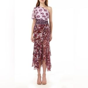 AMUR Laura One Shoulder Floral Dress